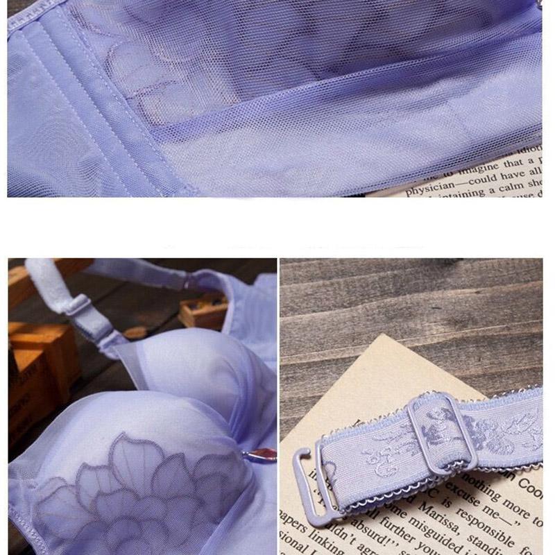 No Steel Ring Small Chest Gathered Sexy Bra Less Ladies Breathable Hole Cup Adjustable Underwear Bra