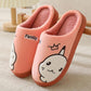 Slippers Women Winter Cotton Shoes Cute Pink Bear Thick Fleece Warm Men Plus Size Home Indoor Casual Slippers