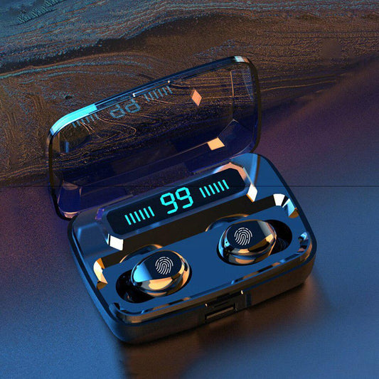 Bluetooth Earphones Mini LED Display Headphone Stero Sound 3500mah Power Bank Sport Wireless Headset