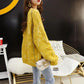 Autumn and Winter Casual Pullover Sweater Loose Casual Knitted Top Star Pattern Female Jacket