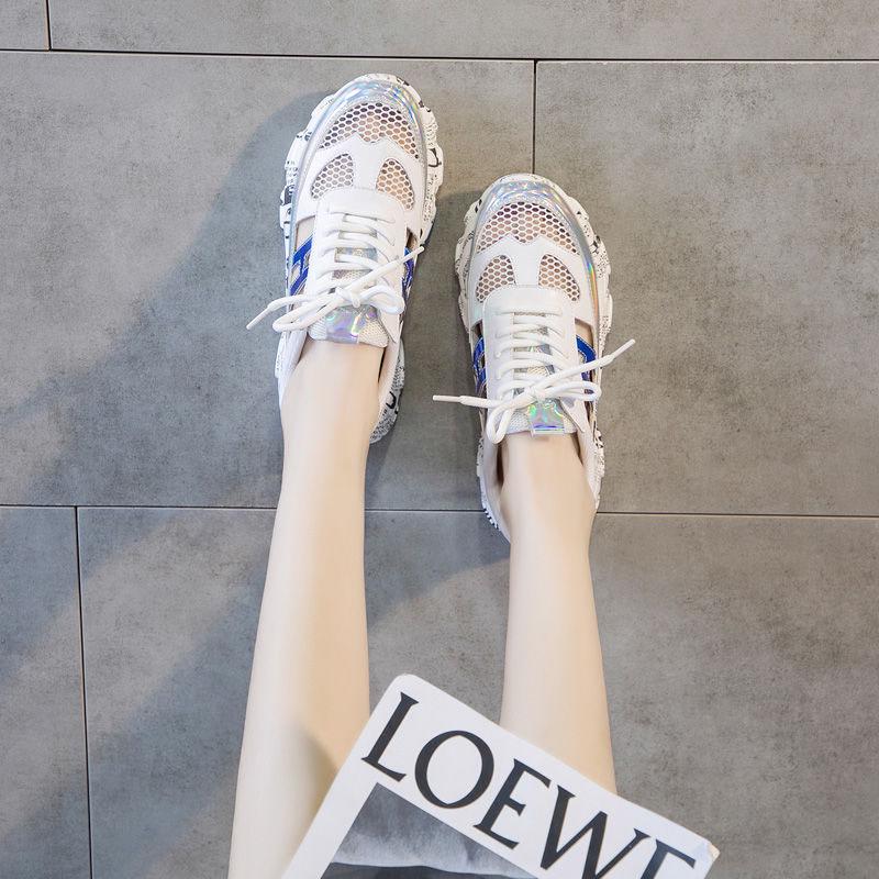 Plus Size 35-40 Summer Fashion Women Mesh Shoes Cutout Beach Casual Sandals Women Flip Flop Sandals