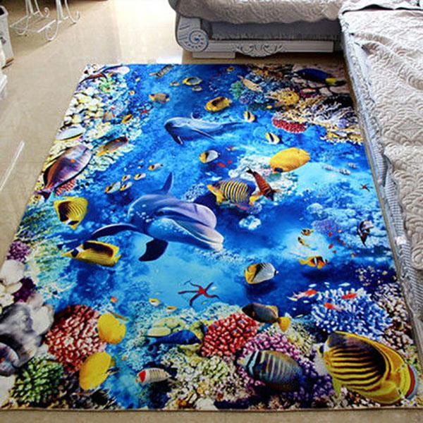 3D Modern Minimalist Style Light Luxury Carpet Abstract Nordic Living Room Bedroom Bedside Cartoon Floor Mat