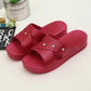 Women's Summer Thick-soled Slippers Home Bathroom Bath Non-slip Slippers Korean Casual Medium-heeled Slippers Mother Sandals Flip Flops