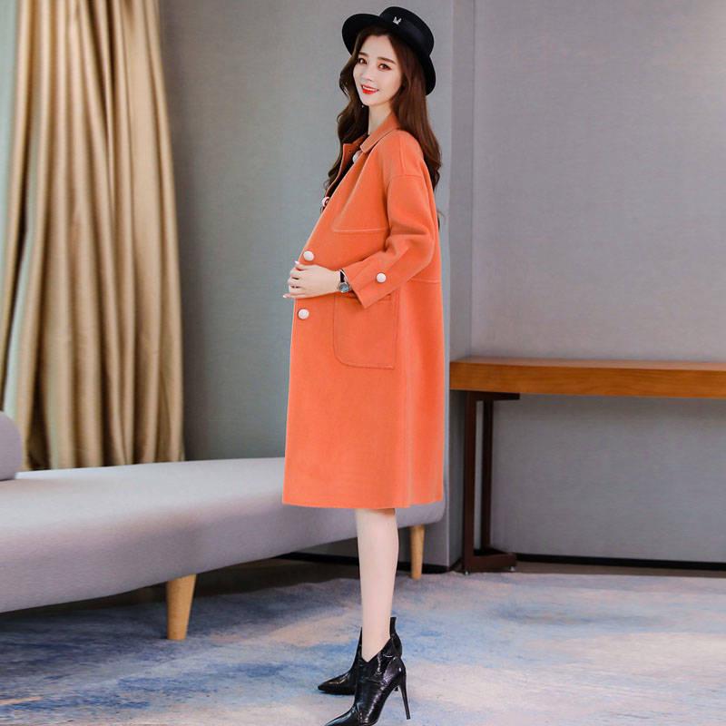 Women Coat Fashion Female Winter Jackets Elegant Long Woolen Womens Outerwear Females Overcoat