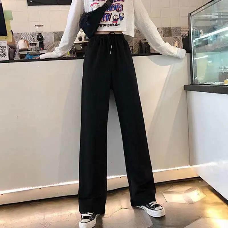 Women's Casual Sports Pants with Cotton Loose Wild Trend Student Harem Pants Autumn and Winter Beam Foot Guard Pants