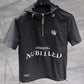 Summer Thin Drawstring Zipper Hood Slim Fitting Short Sleeve Mercerized Shuttle Light Extravagant Letter Embroidered Hem