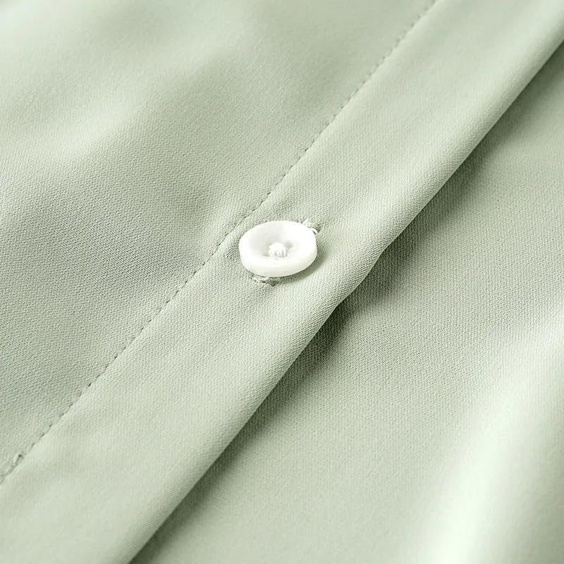 2021 Early Spring and Autumn Shirt Dress Women Loose and Thin Western Style Mid-length Outer Shawl Two-piece Suit