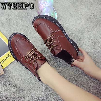 Leather Shoes Woman shoes for Women Flats shoes Big size Ladies Loafers Non-Slip Sturdy Sole