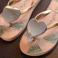 Flip Flops Summer Fashion All-match Peach Heart Flat Sandals and Slippers
