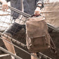 Leather Backpack Men Large Capacity Travel Bag Laptop School Bag for Teenager Leisure Backpack