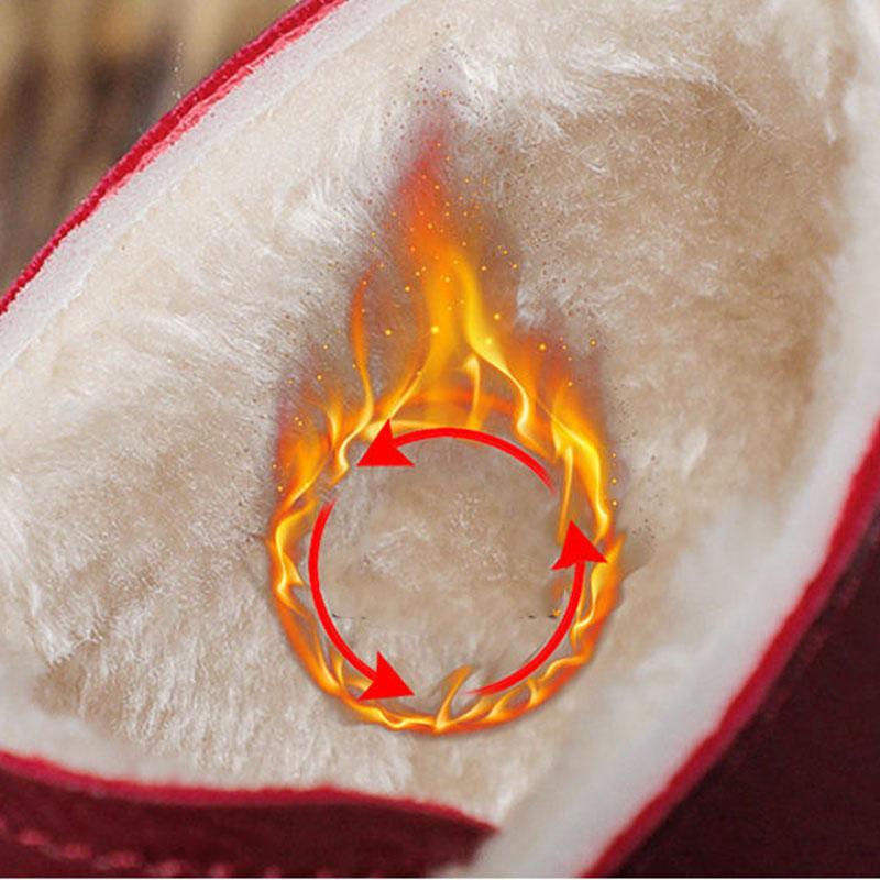 Cotton Shoes Women's Winter Plus Velvet Thickening Warm Middle-aged and Elderly Short Boots Anti-skid Anti-level Bottom Comfortable Cotton Shoes