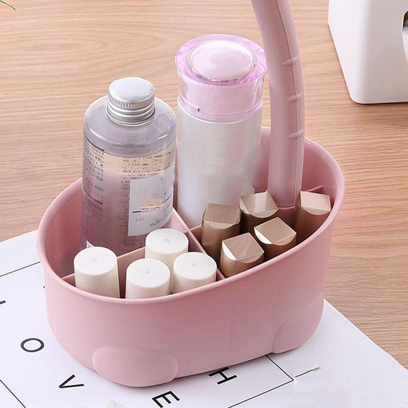 Rotating Vanity Mirror with Storage Home Dormitory Desktop Makeup Mirror Makeup Remover Princess Mirror