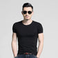 3 Pcs Men Slim T-shirt Stretch Tees Muscle Shirt Casual Pullover Half Sleeve Overshirt Solid Color Top Male Sport Clothing