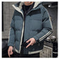 Winter Men's Cotton-padded Jacket Plus Velvet Thick Warm Jacket Hooded Short Down Coats