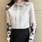 Spring and Autumn Clothes Slimming Top Women's Loose Long-sleeved Shirt All-match T-shirt