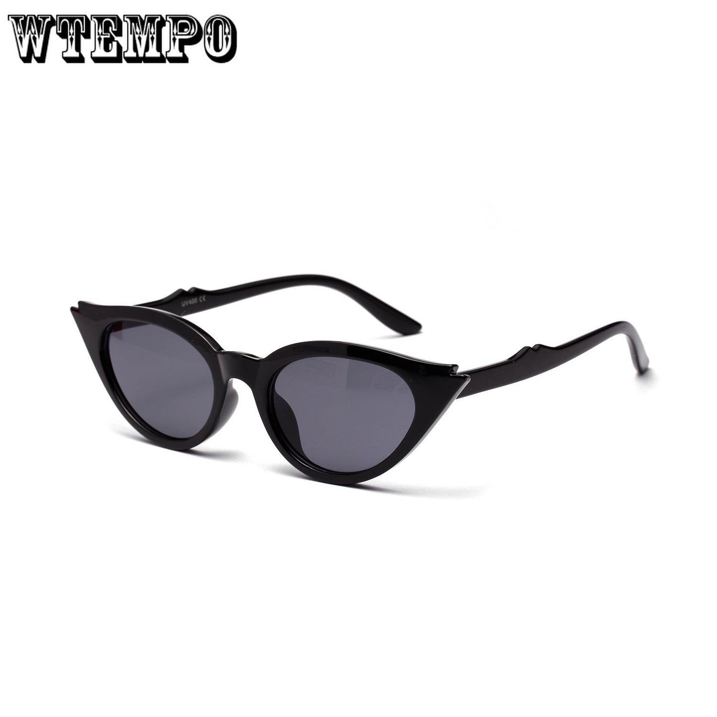 WTEMPO Cat ear glasses sunglasses ladies small box retro popular glasses