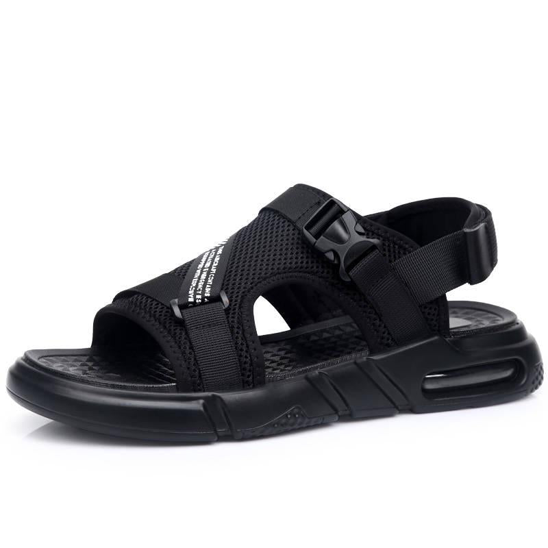 Men's Leather Sandals Comfortable Cool Air Cushion Non-slip Men's Sandal Leisure Beach Slippers Shoe
