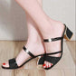 High Heels Sandals Summer Shoes Women Square Heels 6cm Fashion Luxury Brand