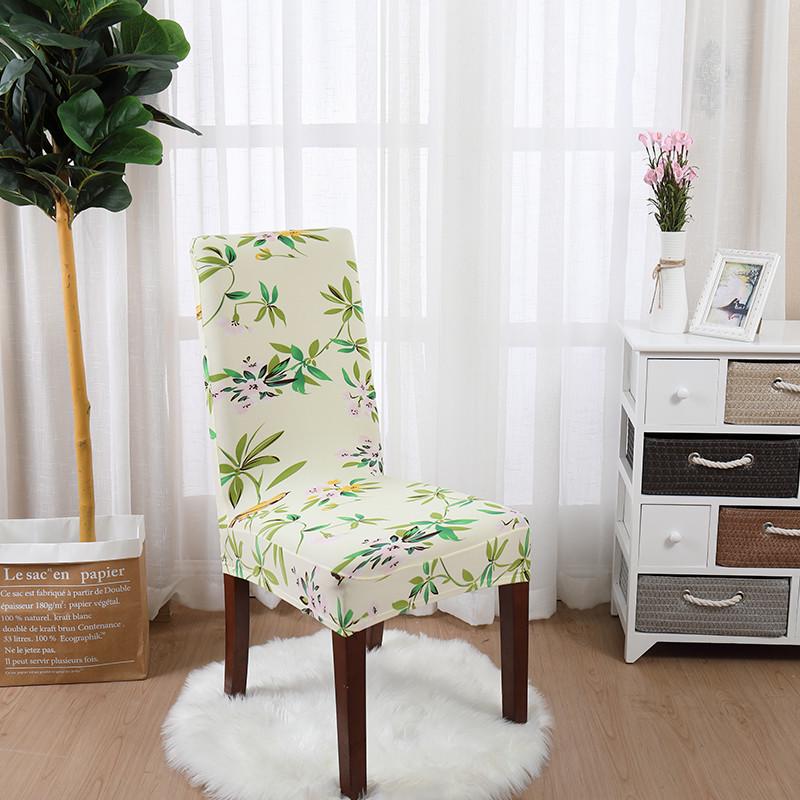 Removable Print Chair Cover Banquet Dining Room Seat Protector Stretch Dining Chair Cover Home Decor