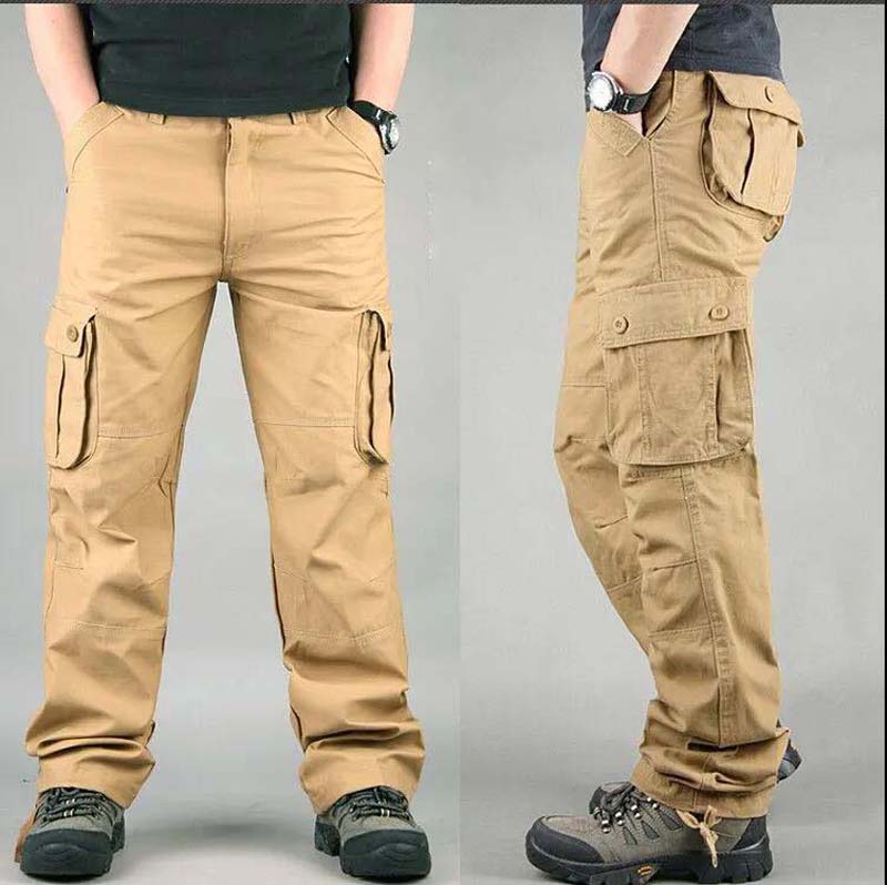 Wear-resistant Cotton Cool Overalls Trousers Plus Size Casual Pants Loose Multi-pocket Labor Insurance Pants