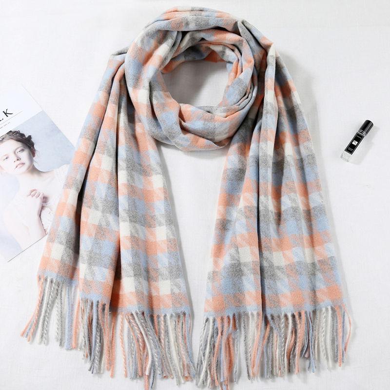 Pure Cashmere Scarf Women Scarf Female Luxury Brand Scarves Lady Tassel Shawl Wraps