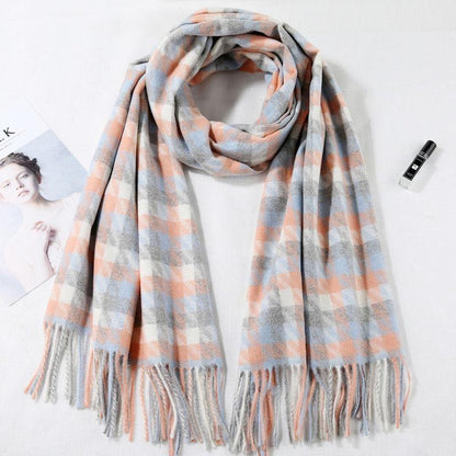 Pure Cashmere Scarf Women Scarf Female Luxury Brand Scarves Lady Tassel Shawl Wraps