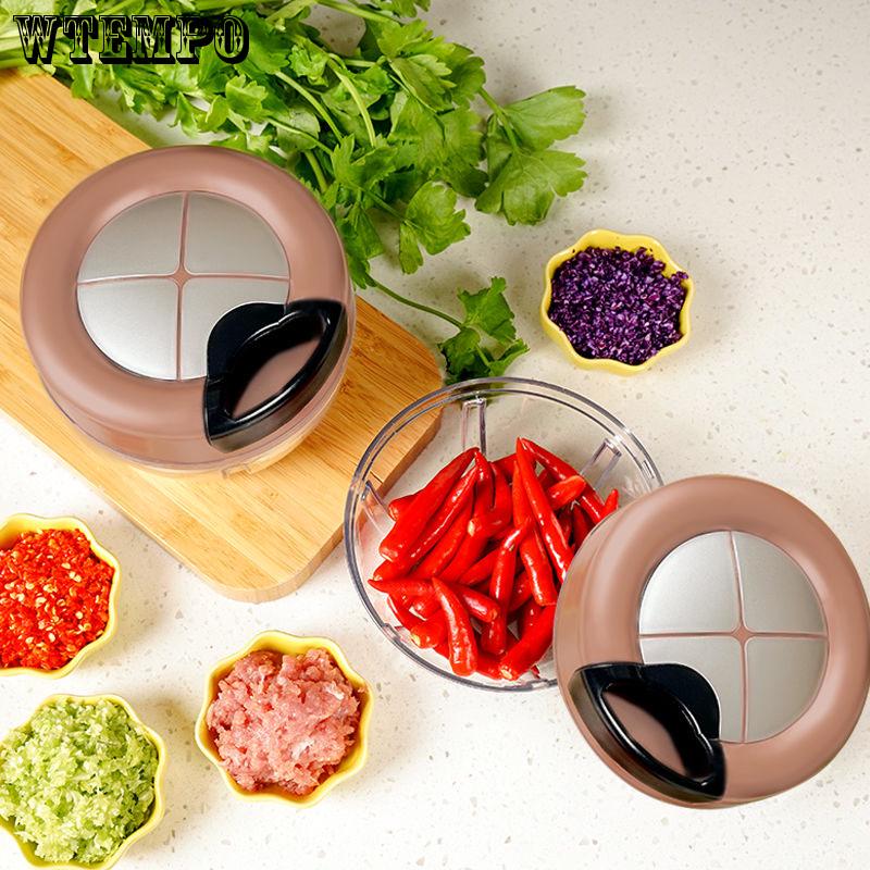WTEMPO Dicing Machine Manual Food Chopper Vegetable Fruits Nut Onion Hand Power Mincer Blender Mixer