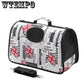 Cat Pattern Blue Dog Carrier Bag Portable Cats Handbag Foldable Travel Bag Puppy Carrying Pet Bags