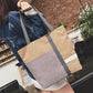 Women Large Capacity Canvas Bags Shoulder Stitched Tote Shopper Handbag Simple Hobo Bags 1Pcs Travel Casual Daily