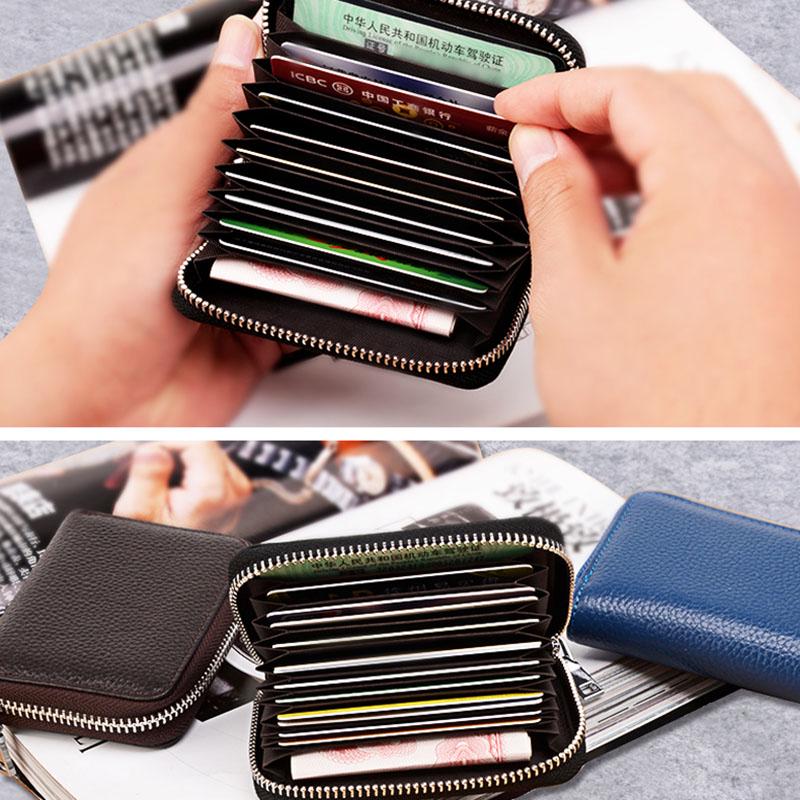 Leather Driver's License Card Bag Men's Leather Zipper Card Package Female Men's Wallet Multi-function Driver's License Leather Case Male Leather