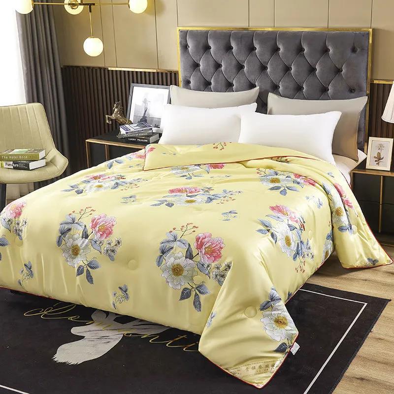 100% Mulberry Silk Genuine Silk Quilt Single and Double Air-conditioning Quilt Summer Spring Autumn Wedding Quilt