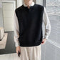 New Sweater Autumn Korean Trend Versatile V-neck Sleeveless Vest Men's Spring and Winter Wear Vest Vest Knit Sweater