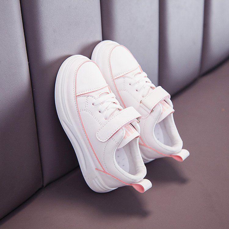 Casual Sneakers 2020 Boys Girls White Canvas Shoes Children's Korean Black and White Board Shoes