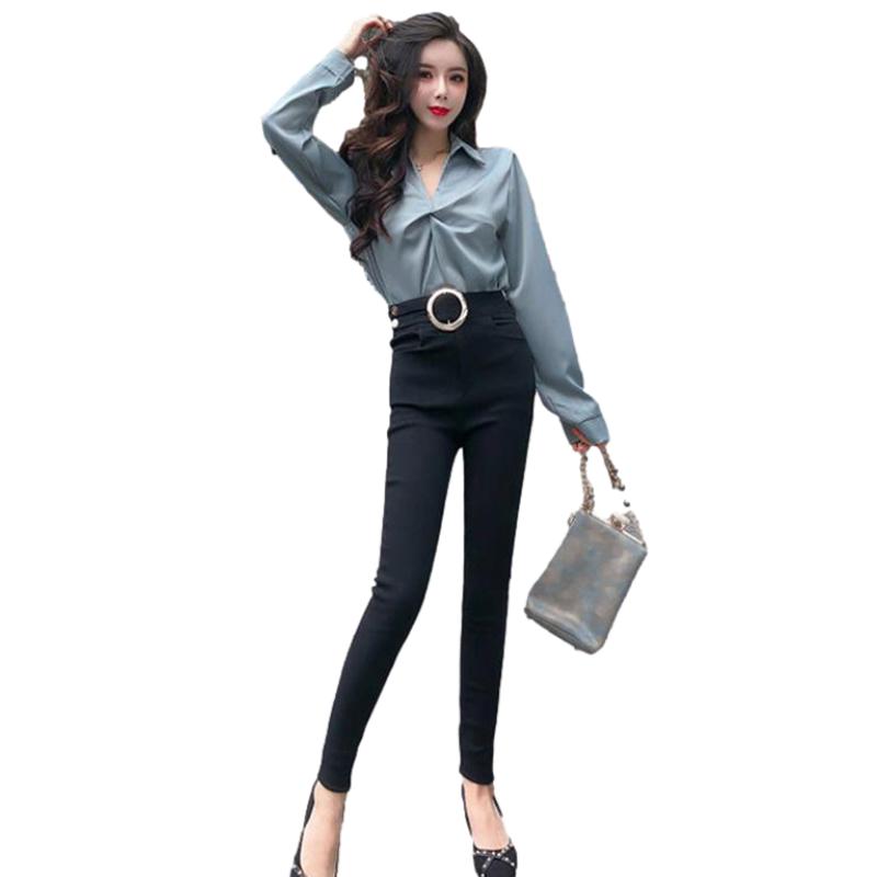 WTEMPO Big Circle Women's Leggings High Waist Worn Outside Cotton Black Pants Tight Stretch Trousers