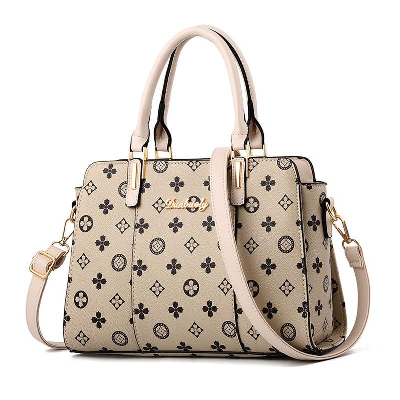 Genuine Leather Texture Ladies Bag Spring and Summer Fashion All-match Female Bag Mother Handbag Messenger Big Bag