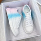 Gradient Color Small White Shoes Women's Thick-soled Height-increasing Shoes All-match Board Shoes Net Red Casual Trendy Shoes