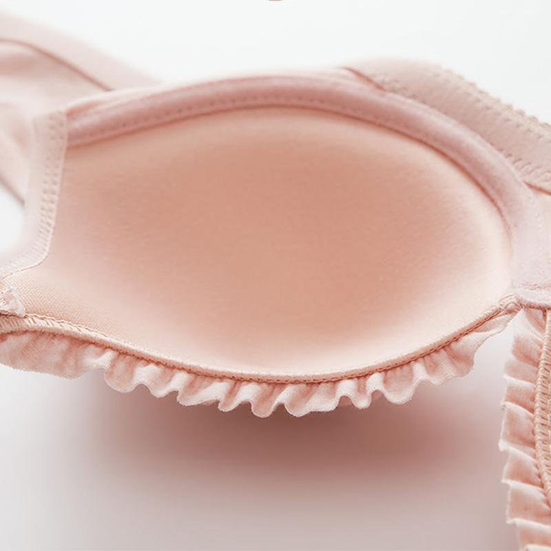 Sexy Printed Bra Without Steel Ring Underwear Gathered Comfortable Breathable Bra Girl Jacquard Bra Female