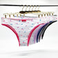 Fashion 6 pcs/lot Printed Sexy low Waist Briefs white Panties Cotton  Women's Underwear