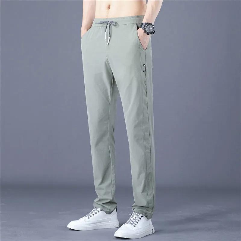 Spring Stretch Quick-drying Trousers Casual Pants Men's Sports Pants Plus Size Pencil Pants Loose Straight Pants