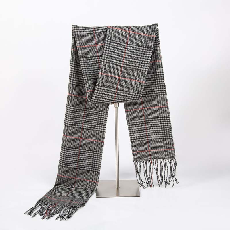 Plaid Scarf Winter Men's All-match Thick Winter Warm Scarf