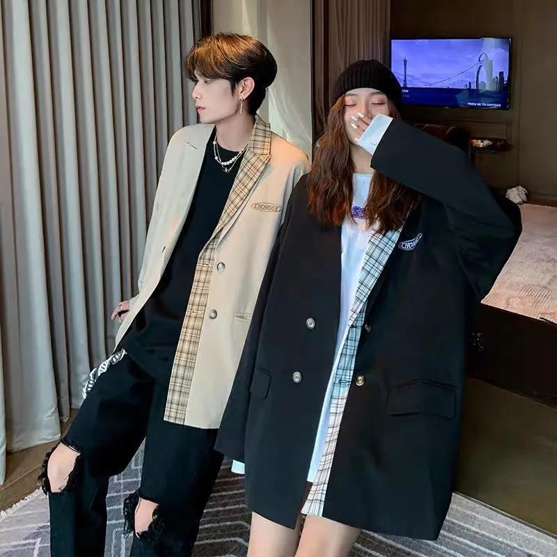 Thin Men's Casual Suits Loose Ruffian Handsome Single-piece Casual Slim Tops Single-piece Long-sleeved Warm Jackets Men's Short Jackets