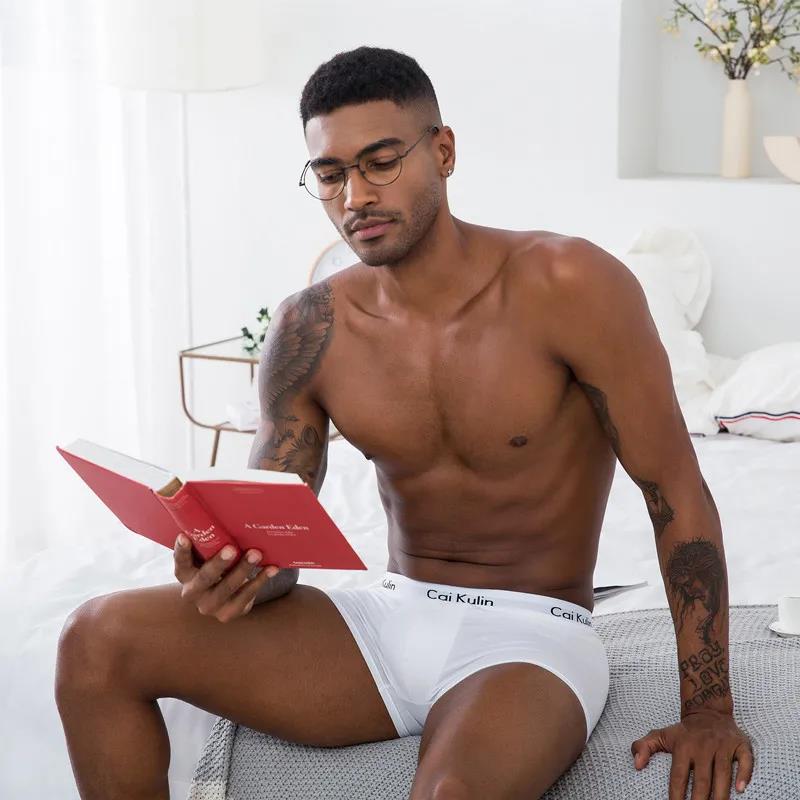 High-grade Cotton Men's Underwear Cotton Breathable Summer Thin Model Large Size Men's Shorts Flat Leggings