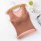 Women's Thermal Vest Plus Velvet Thick Lace Thermal Underwear Body Shaping Bottoming Shirt Ladies Thermal Underwear