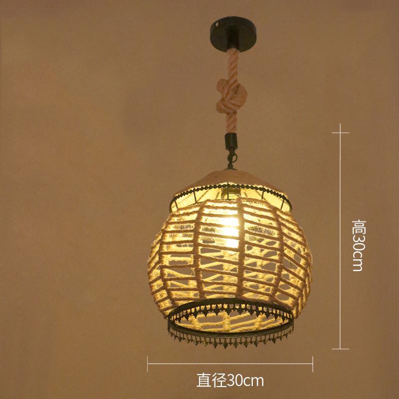 Hemp Rope Chandelier American Pastoral Retro Restaurant Clothing Store Decorative Chandeliers