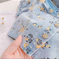 2PCS Children Clothing Set Spring Summer Girls Suits Printing Short Sleeve Tops + Pants Clothing Set