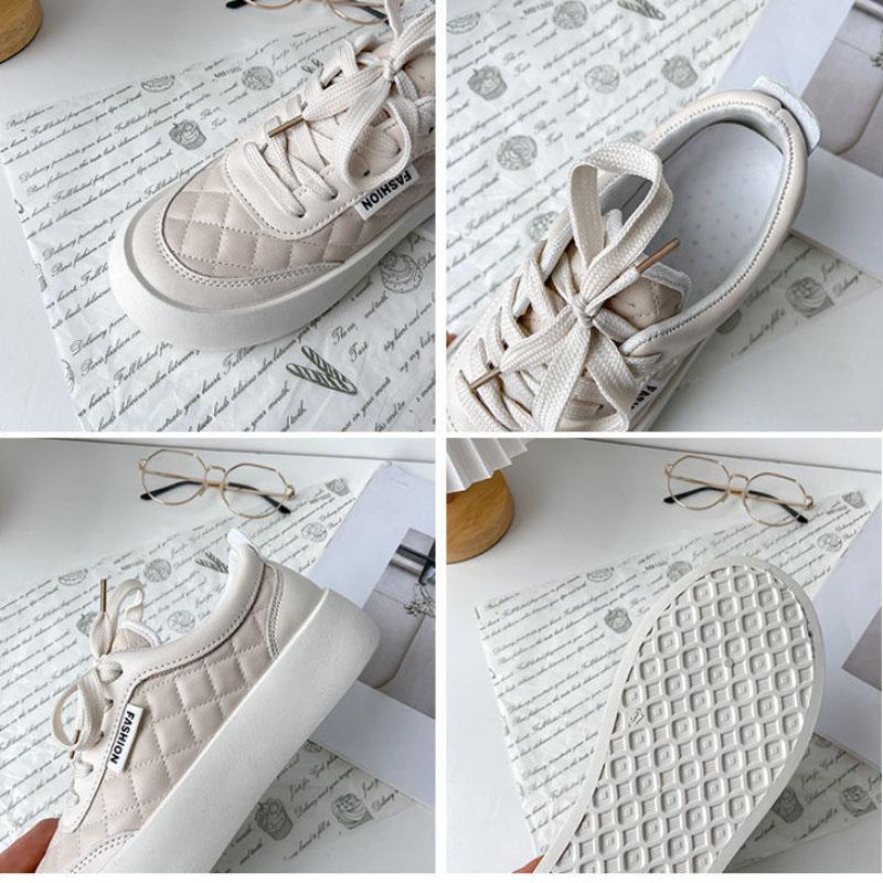 Plus Velvet Thick White Shoes Women Winter Canvas Shoes All-match Warm and Comfortable Flat Shoes