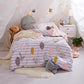 Bed Flat Sheet 100% Cotton Bedding Set Duvet Cover Pillowcase Quilt Cover Bedclothes