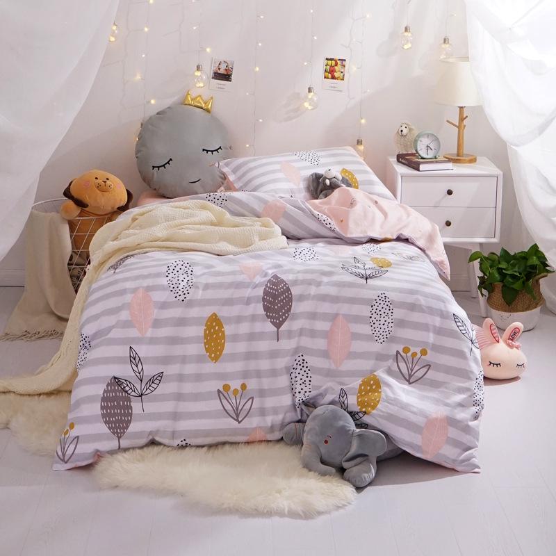 Bed Flat Sheet 100% Cotton Bedding Set Duvet Cover Pillowcase Quilt Cover Bedclothes