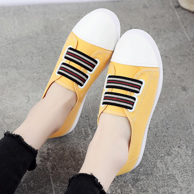 Canvas Shoes Women's Shoes Casual Shoes Flat Bottom Shoes Non-slip Lightweight and Comfortable Cloth Shoes White Shoes
