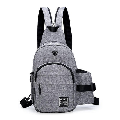 Trendy Casual Backpack Wear-resistant Waterproof Messenger Bag Chest Bag Fashion Men and Women Couple Bag